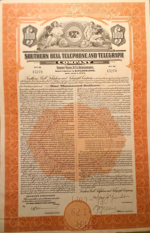 Southern Bell Telephone and Telegraph Wertpapier