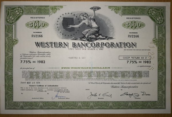Western Bancorporation  Wertpapier
